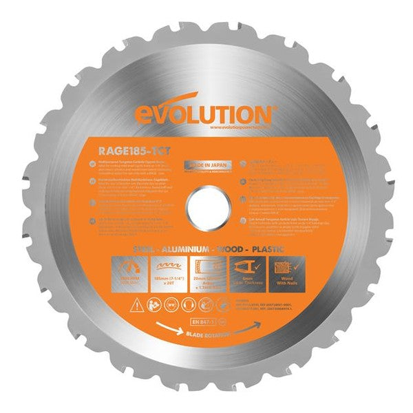 Evolution Multi-Material Saw Blade 185 x 20mm x 20T