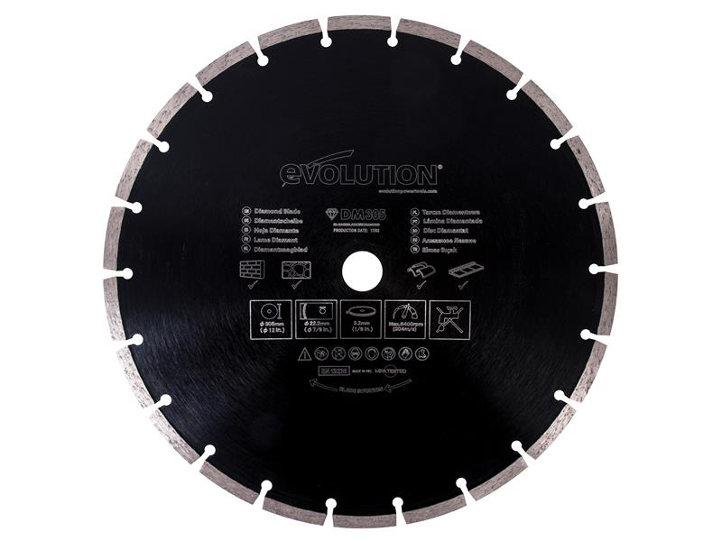 Evolution RAGE® Diamond Blade, Segmented Rim 305 x 22.2mm