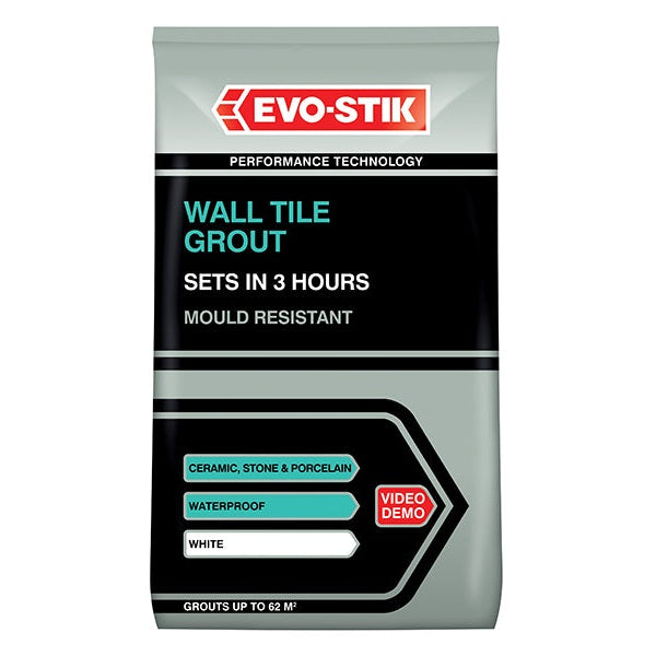 EVO-STIK Wall Tile Grout Mould Resistant White 500g