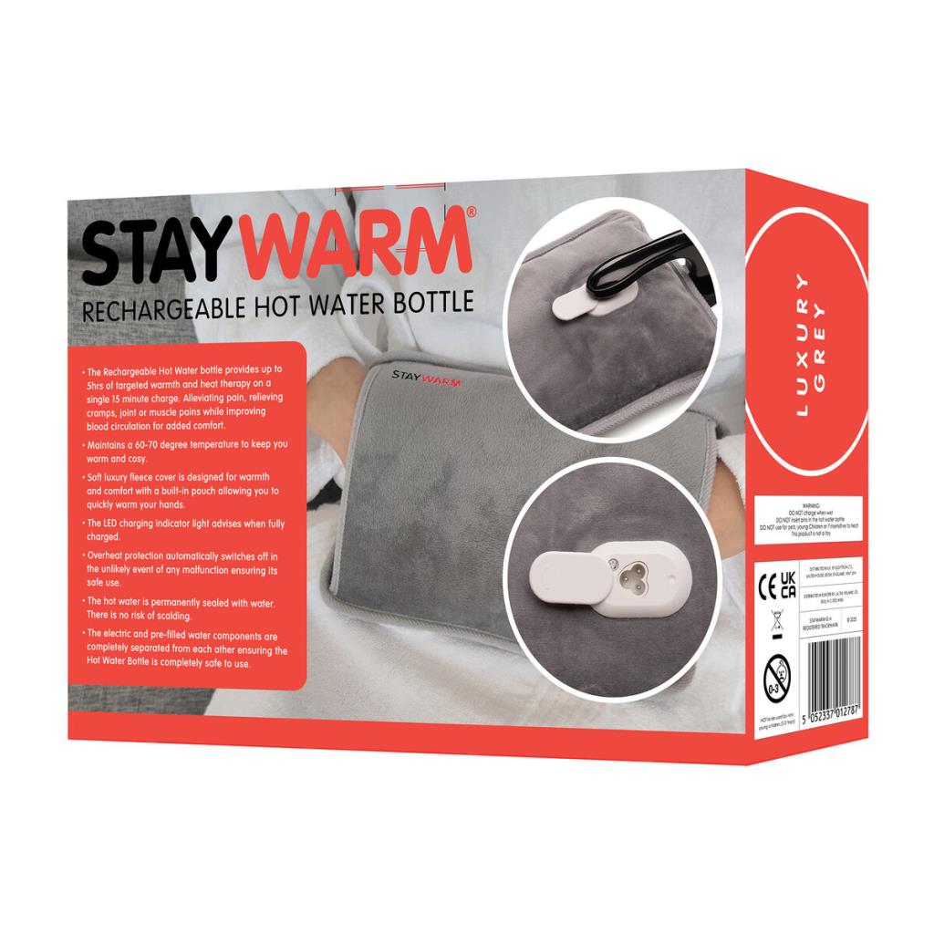 STAYWARM RECHARGEABLE HOT WATER BOTTLE