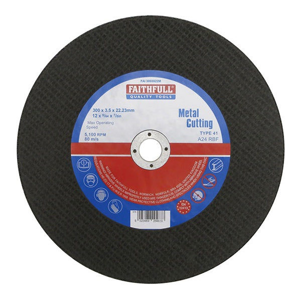 Faithfull Metal Cut Off Disc 300 x 3.5 x 22.23mm