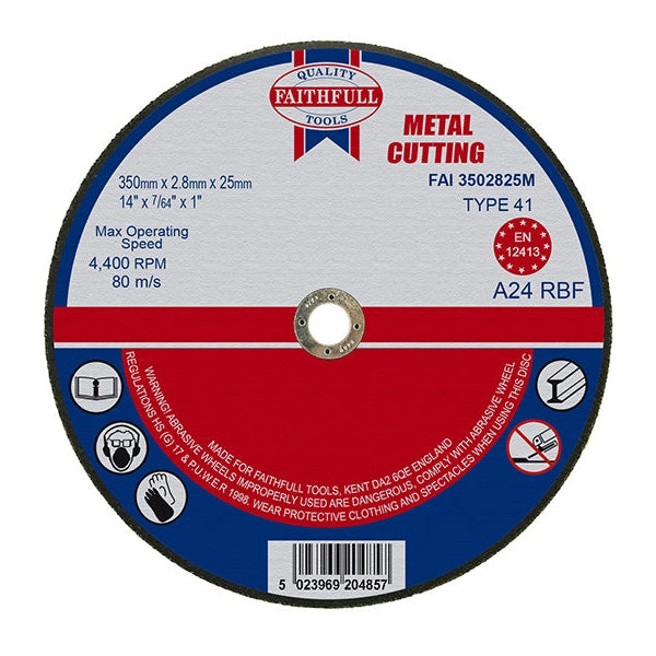 Faithfull Metal Cut Off Disc 355 x 2.8 x 25.4mm