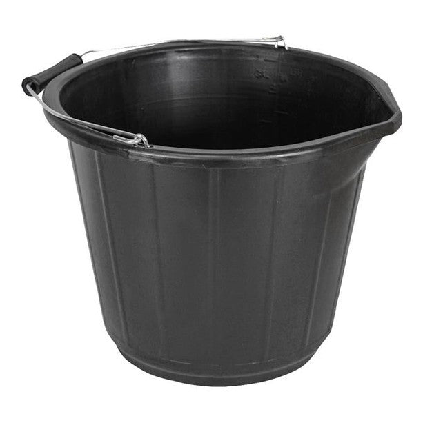 Faithfull General-Purpose Bucket 14 litre (3 gallon) - Black