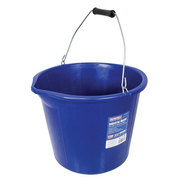 Faithfull Builder's Industrial Bucket 14 litre (3 gallon) - Blue