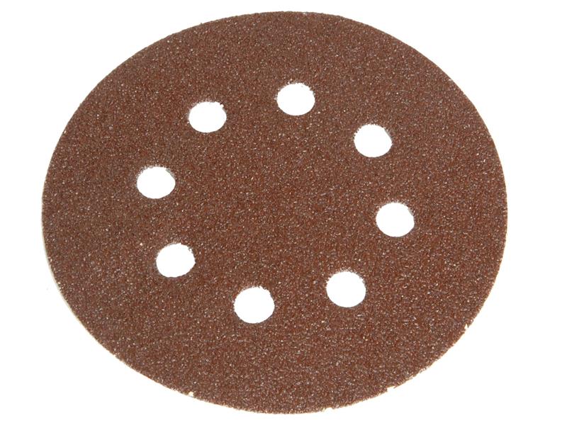 Faithfull Hook & Loop Sanding Disc DID3 Holed 125mm Very Fine (Pack 5)
