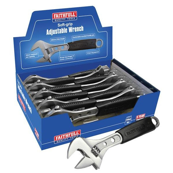 Faithfull Contract Adjustable Spanner 250mm Display (10)