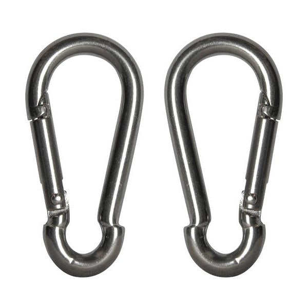 Faithfull Fire Brigade Snap Hook Stainless Steel 6mm (Pack 2)