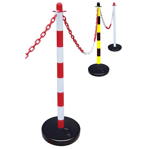 Faithfull Plastic Post for Chain - Red / White
