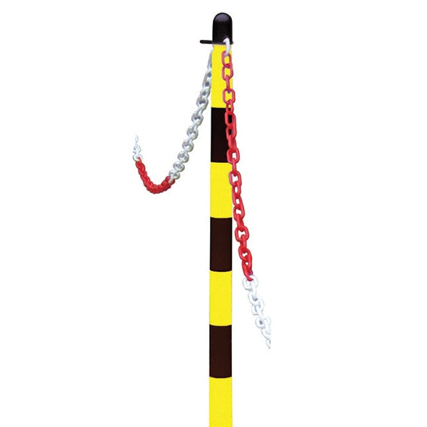 Faithfull Plastic Post for Chain - Yellow / Black