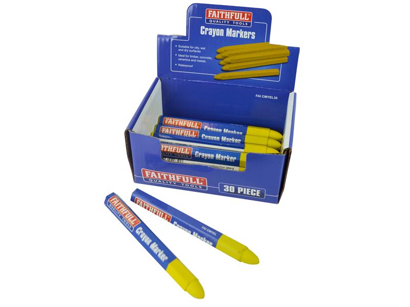 Faithfull Crayon Marker Yellow (CDU 30)