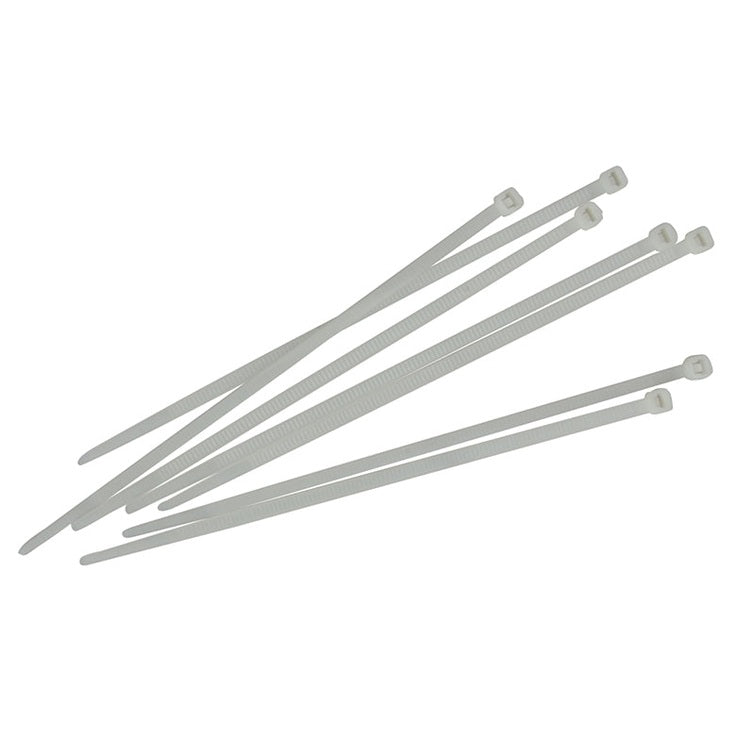 Faithfull Cable Ties White 3.6 x 150mm (Pack 100)