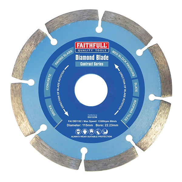 Faithfull Contract Diamond Blade 115 x 22.2mm