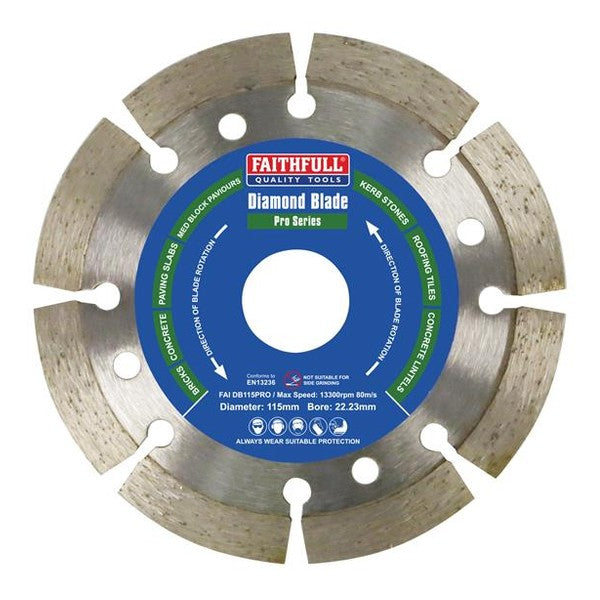 Faithfull Professional Diamond Blade 115 x 22mm