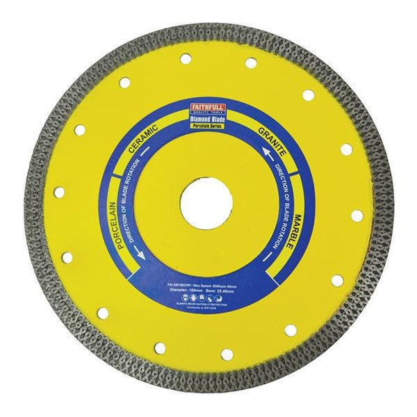 Faithfull Porcelain Diamond Blade 180 x 25.4mm