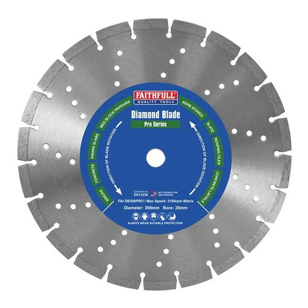Faithfull Professional Diamond Blade 300 x 20mm