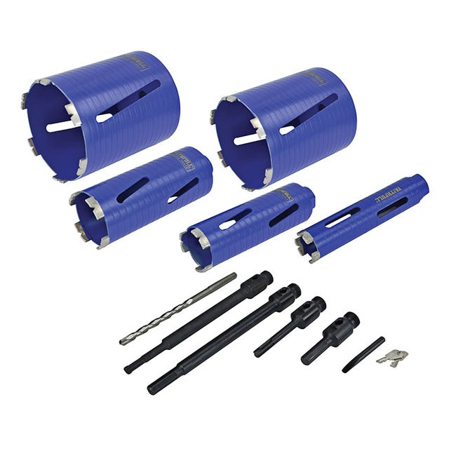 Faithfull Diamond Core Drill Kit & Case Set of 11