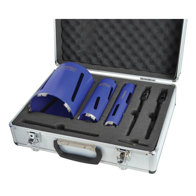 Faithfull Diamond Core Drill Kit & Case Set of 7