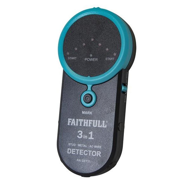 Faithfull 3-in-1 Detector Stud Metal & Live Wire