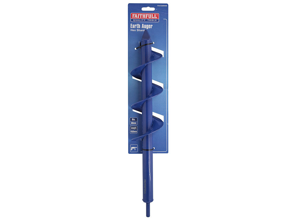FAITHFUL EARTH AUGER BIT 80MM X 450MM