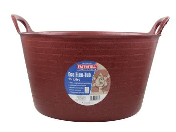 FAITHFULL ECO FLEX TUB 15L RECYCLED RED