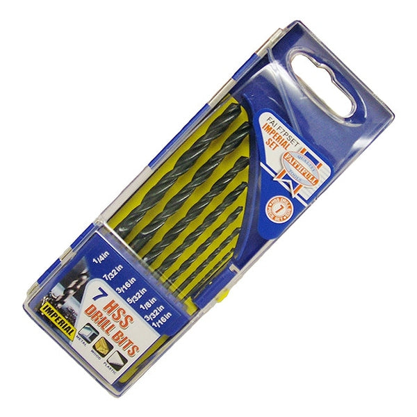 Faithfull HSS Drill Bit Set of 7 1/16-1/4 x 1/32