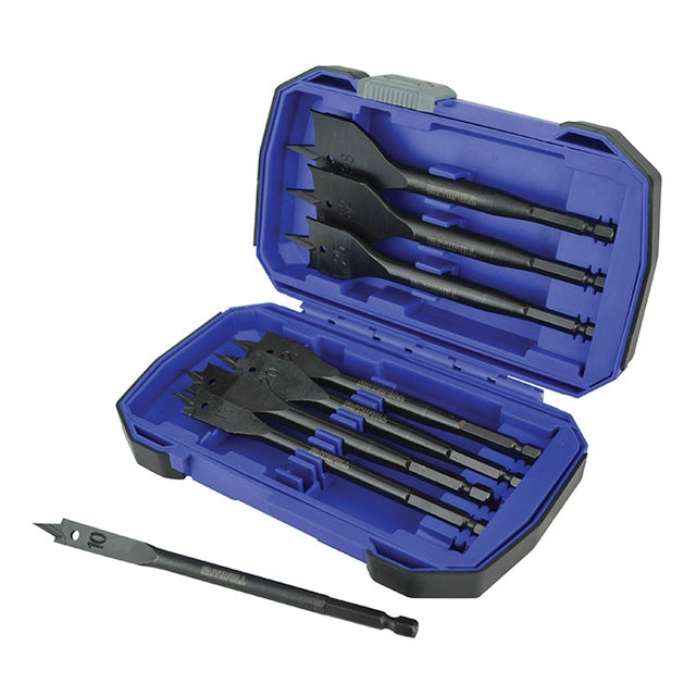 Faithfull Impact Rated Flat Bit Set, 8 Piece