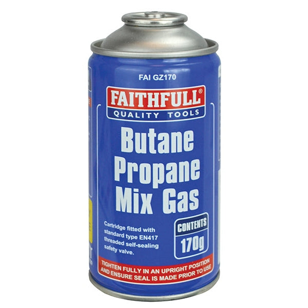 Faithfull Butane Propane Mix Gas Cartridge 170g - Watson Hire