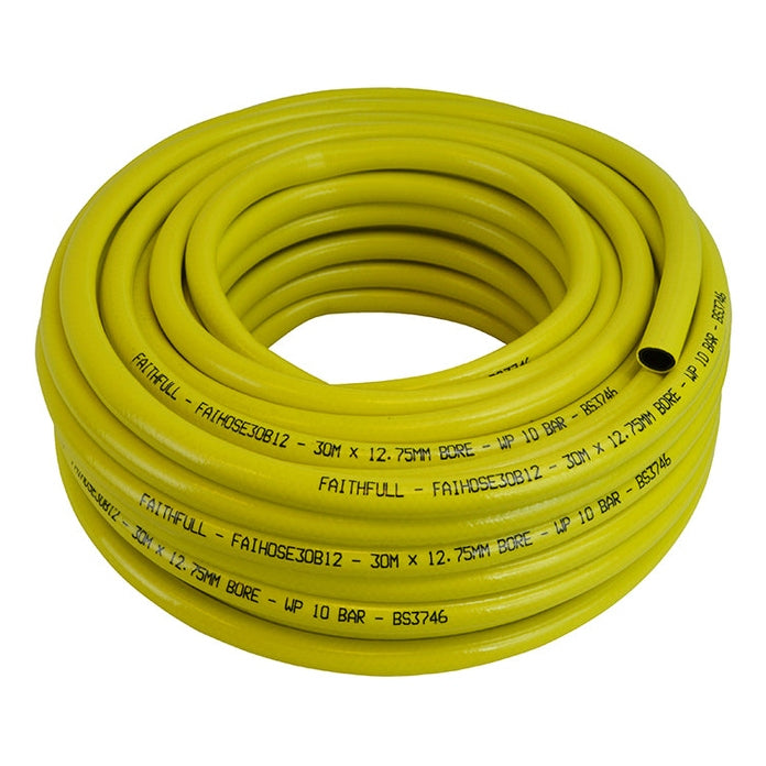 Faithfull Heavy-Duty Reinforced Builder's Hose 30m 12.5mm (1/2in) Diameter