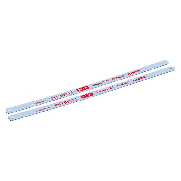 Faithfull Hacksaw Blades 300mm (12in) x 24 TPI (Pack 2) - Watson Hire