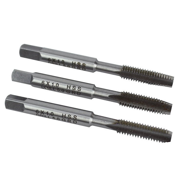 Faithfull HSS Straight Flute Tap Set M6 x 1.0, 3 Piece