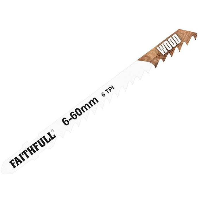 Faithfull Wood Jigsaw Blades Pack of 5 T101DP