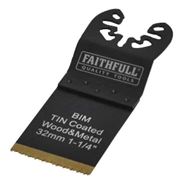 Faithfull Multi-Functional Tool Bi-Metal Flush Cut TiN Coated Blade 32mm