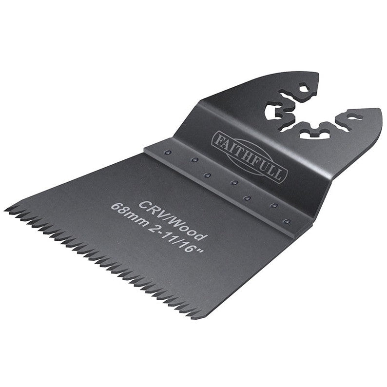 Faithfull Multi-Function Tool CrV Flush Fast Cut Wood Ground Side Set 68mm (Pack 5)