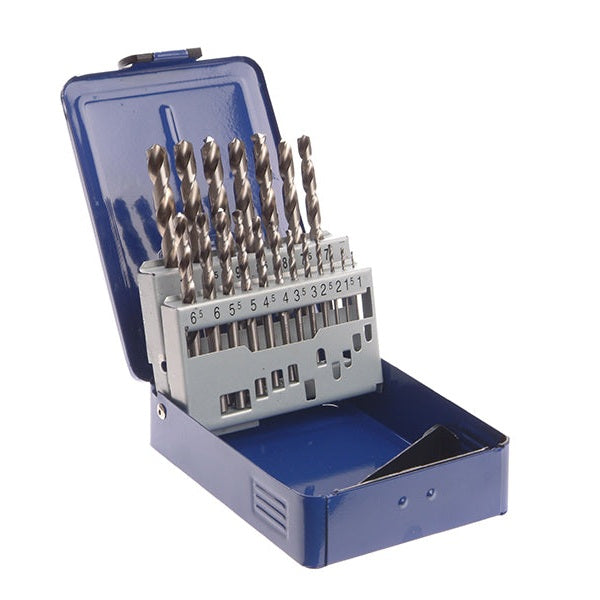 Faithfull HSS Drill Bit Set of 19 M2 1 - 10mm & Case