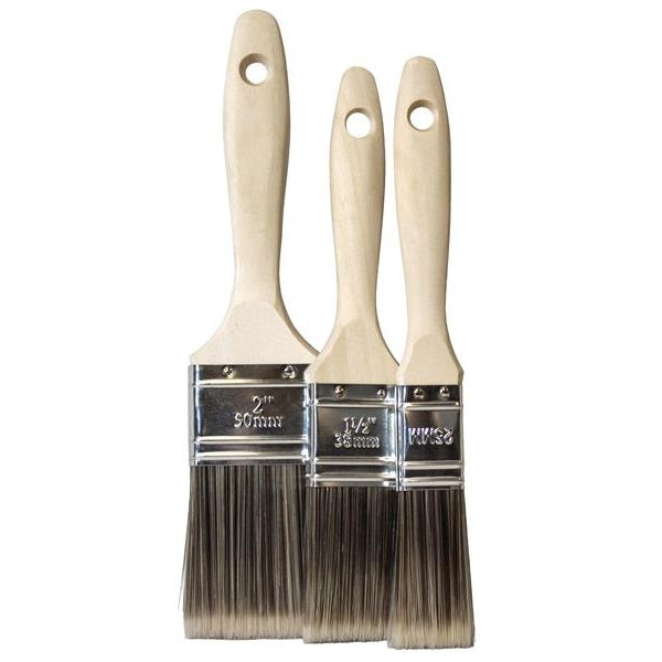 Faithfull Tradesman Synthetic Paint Brush Set, 3 Piece