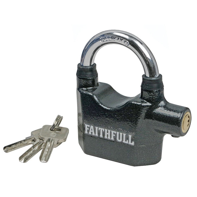 Faithfull Padlock with Security Alarm 70mm