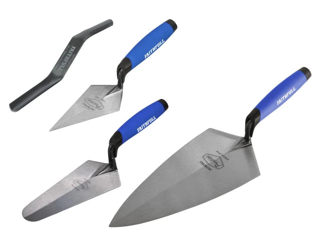 FAI/FULL 4PC PROFESSIONAL BRICK TROWEL SET (FAIPTFSET4