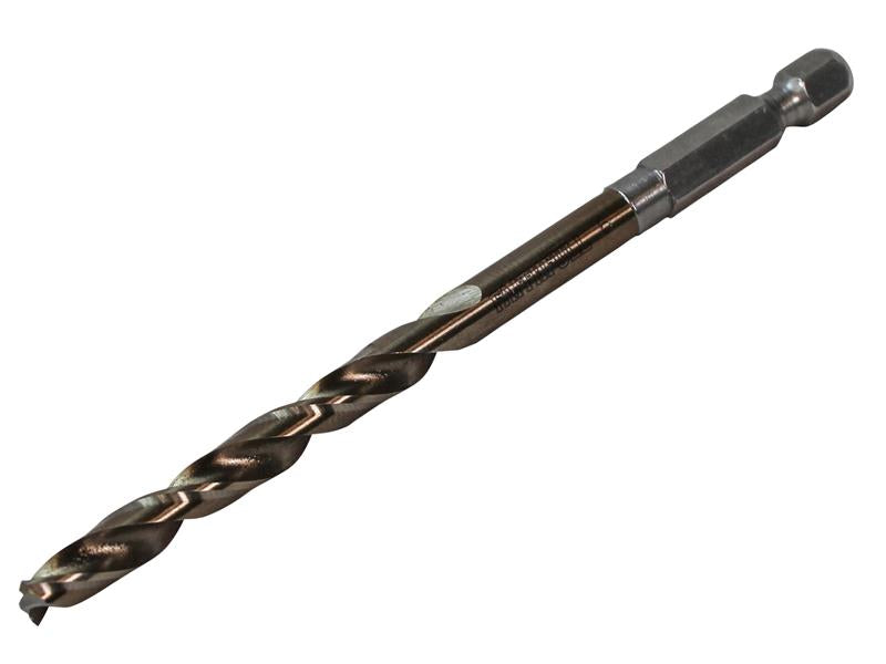 Faithfull HSSE M35 Cobalt Quick-Change Impact Drill Bit 6.0mm OL:109mm WL:57mm