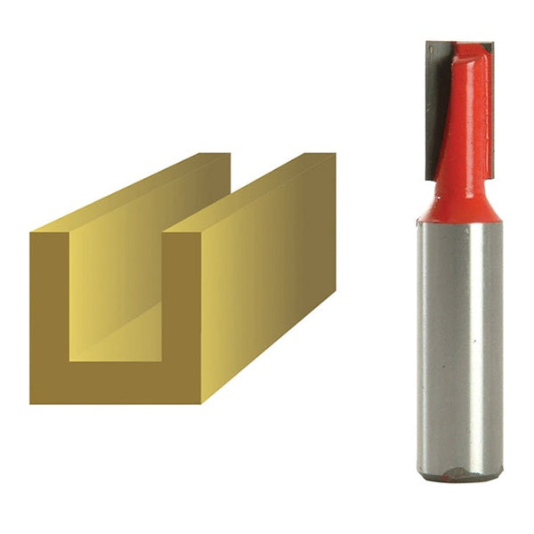 Faithfull Router Bit TCT Two Flute 10.0 x 19mm 1/2in Shank