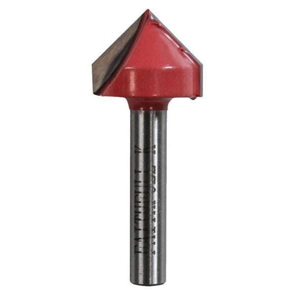 Faithfull Router Bit TCT V-Groove 13.0mm x 19.1mm 1/4in Shank