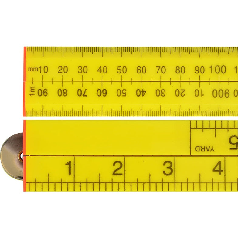 Faithfull Folding Rule Yellow ABS Plastic 1m / 39in
