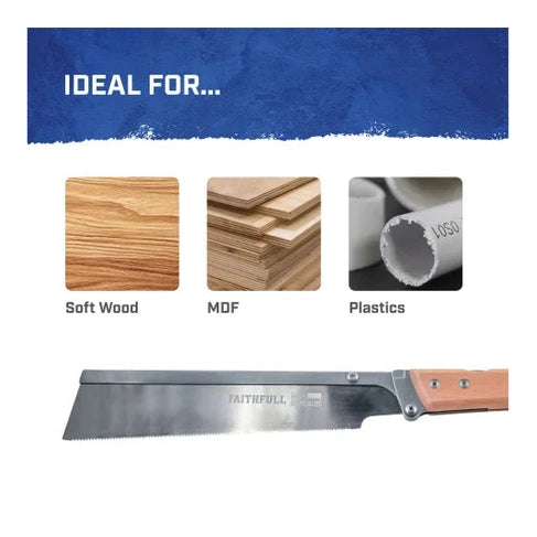 FAITHFULL FOLDING BACK SAW 21TPI 240MM FSC 100%