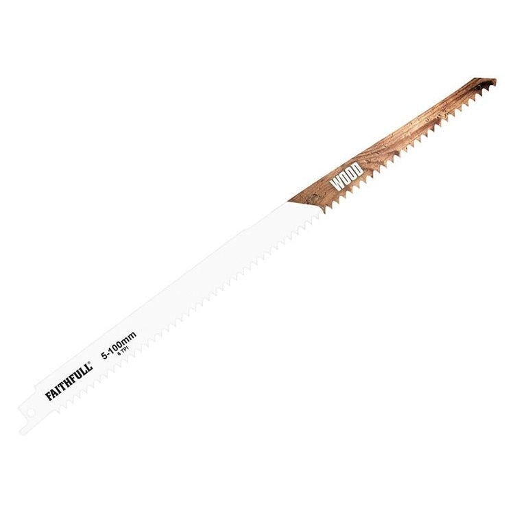Faithfull S1411D Sabre Saw Blade Wood 300mm 6 TPI (Pack of 5)