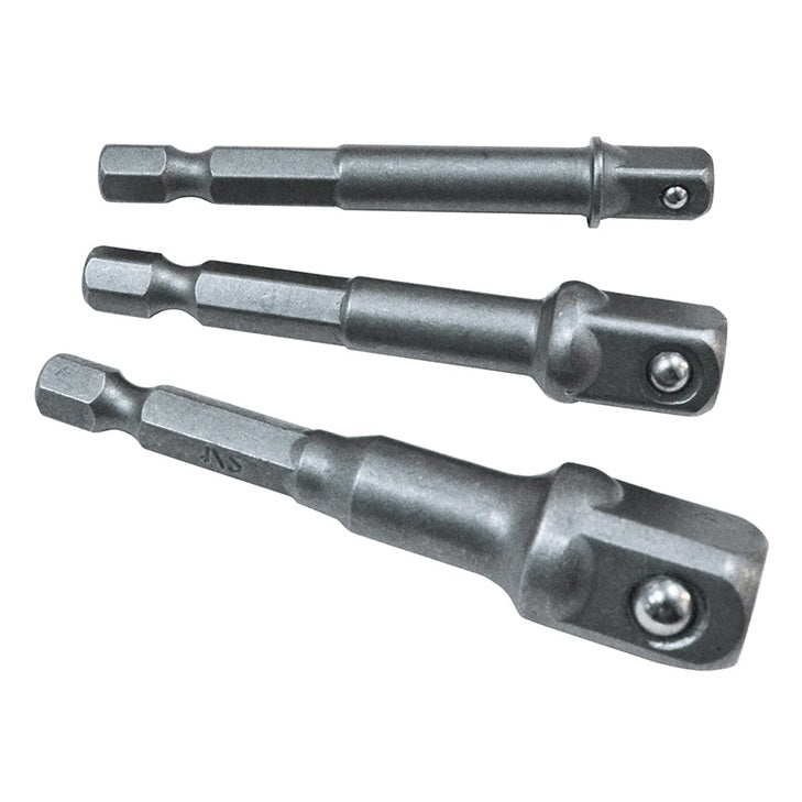Faithfull Hex to Square Drive Adaptor Set, 3 Piece