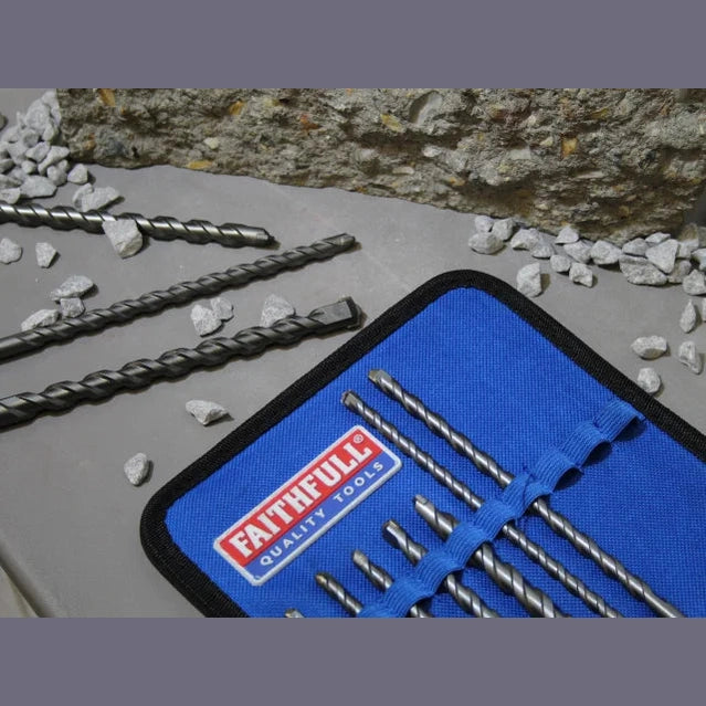 FAITHFULL 10 PIECE SDS DRILL BIT SET