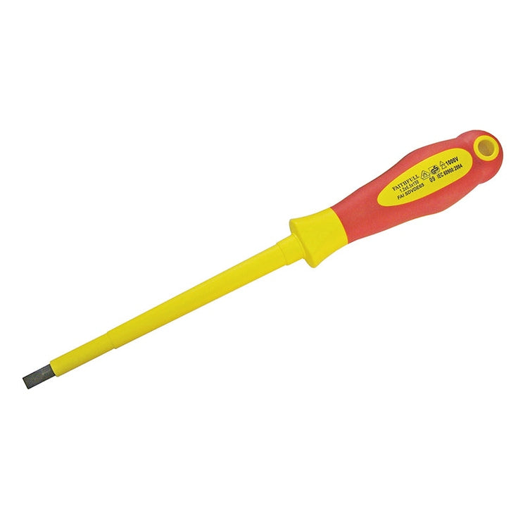 Faithfull VDE Soft Grip Screwdriver Parallel Slotted Tip 6.5 x 150mm