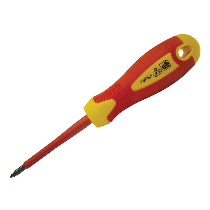 Faithfull VDE Soft Grip Screwdriver Pozidriv Tip PZ1 x 80mm