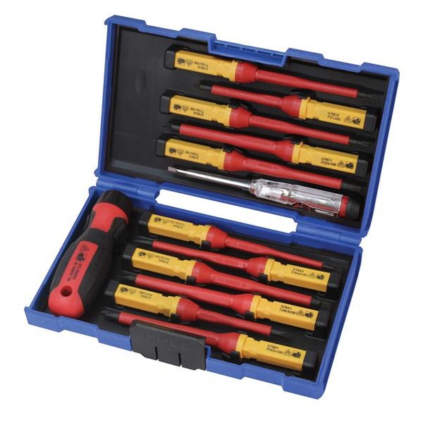 Faithfull Interchangeable VDE Screwdriver Set, 13 Piece