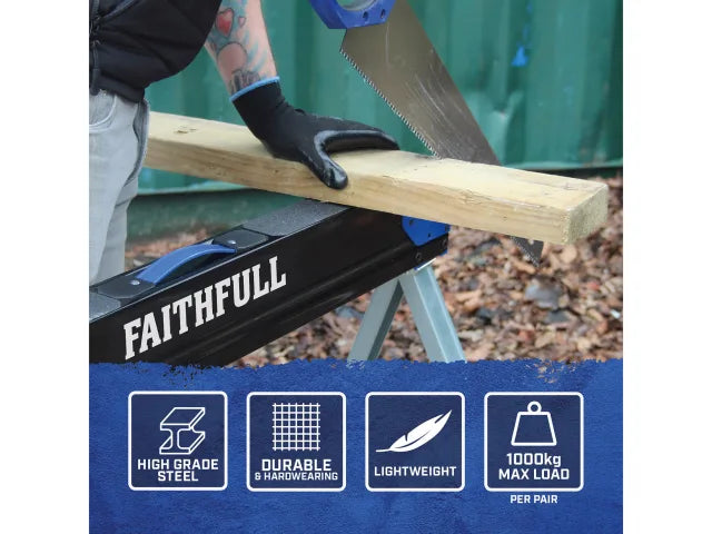 FAITHFULL FOLDING SAWHORSE TWIN PACK