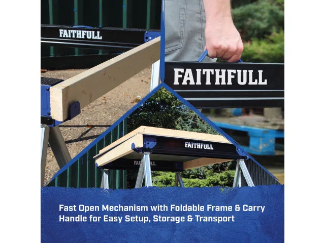 FAITHFULL FOLDING SAWHORSE TWIN PACK